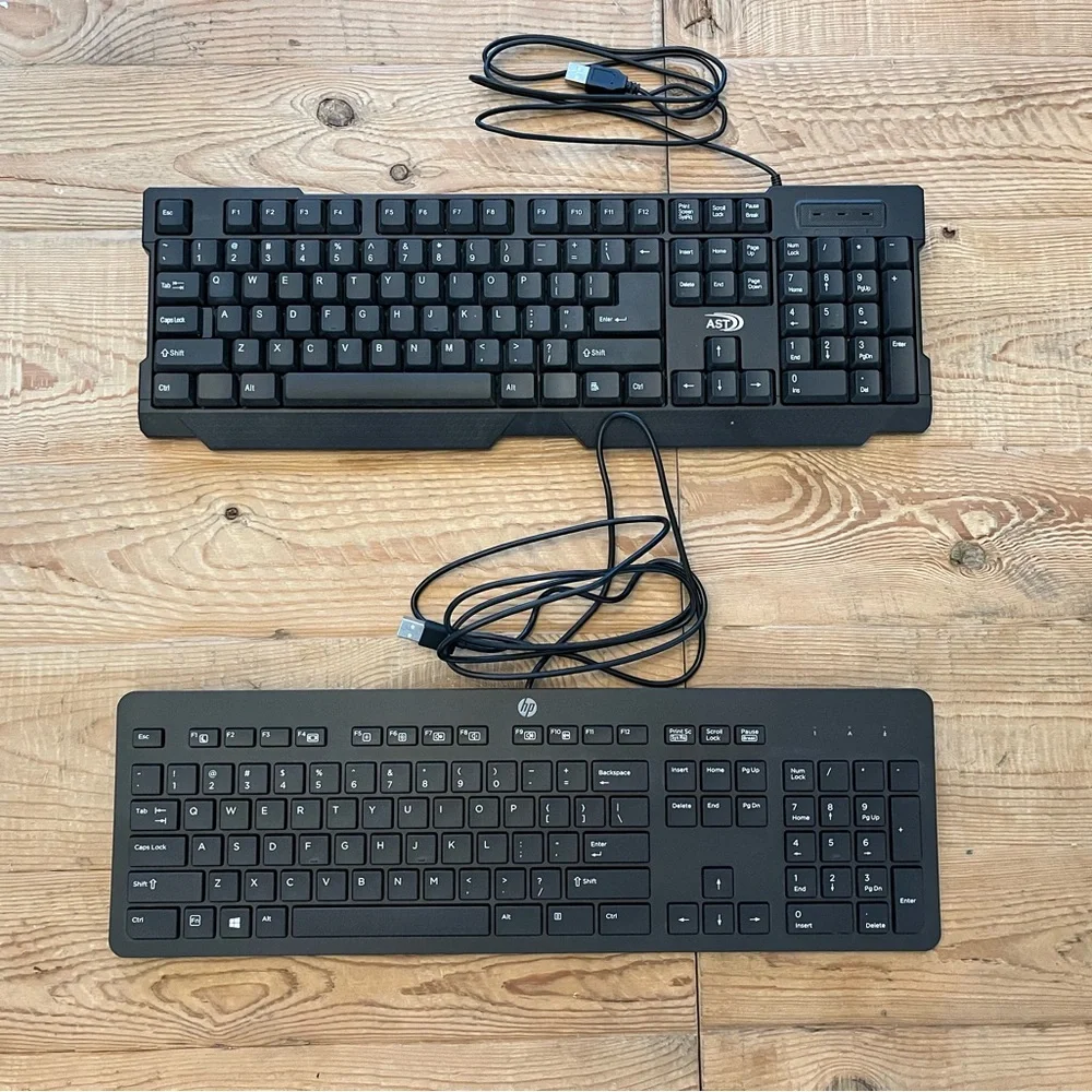 Two wired mechanical keyboards